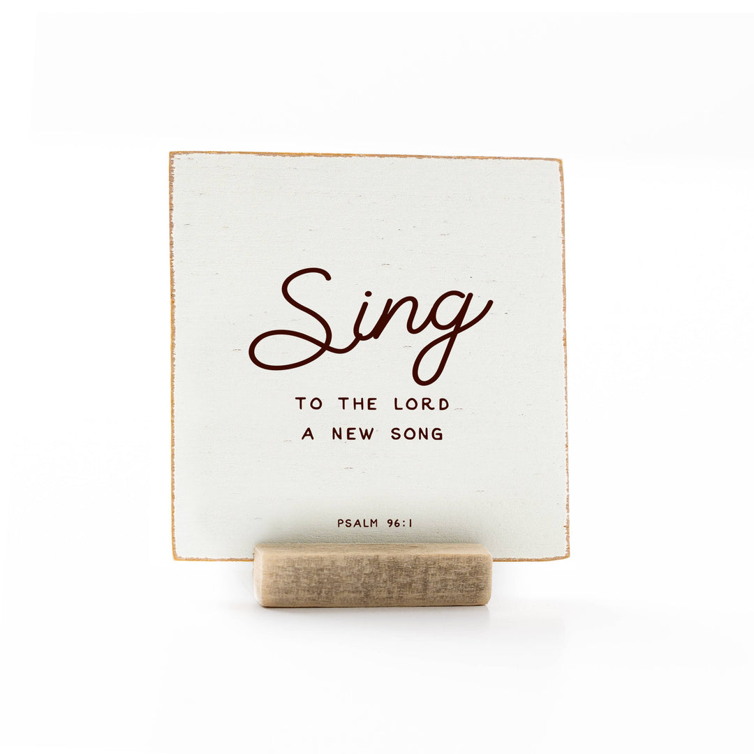 Revelation Culture - The Psalms | Scripture Message Wood Flat Card | 4 x 4"