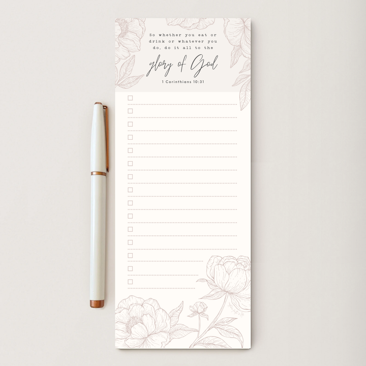 Faith &amp; Life Christian Brands - All To The Glory Of God To-Do List Note Pad