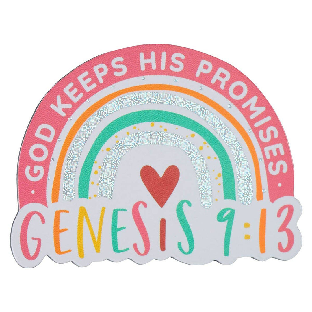 Christian Art Gifts - Magnet Rainbow God Keeps His Promises Gen. 9:13