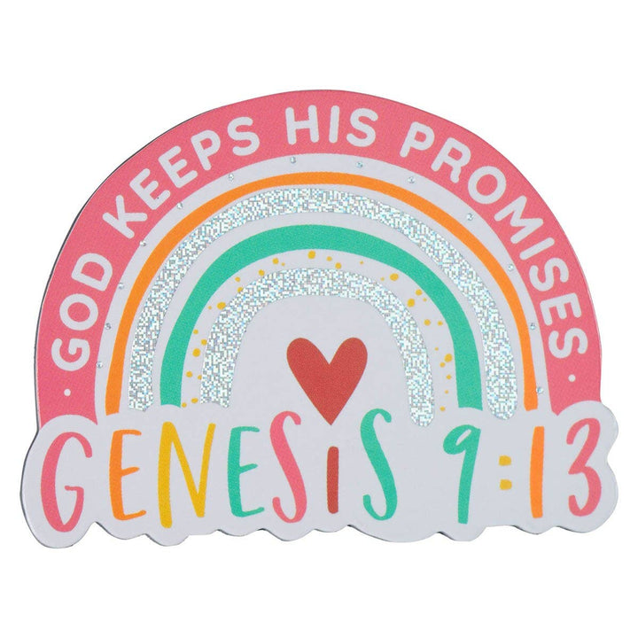 Christian Art Gifts - Magnet Rainbow God Keeps His Promises Gen. 9:13