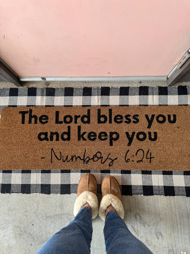 XL Doormat - Numbers 6:24 (New Length)
