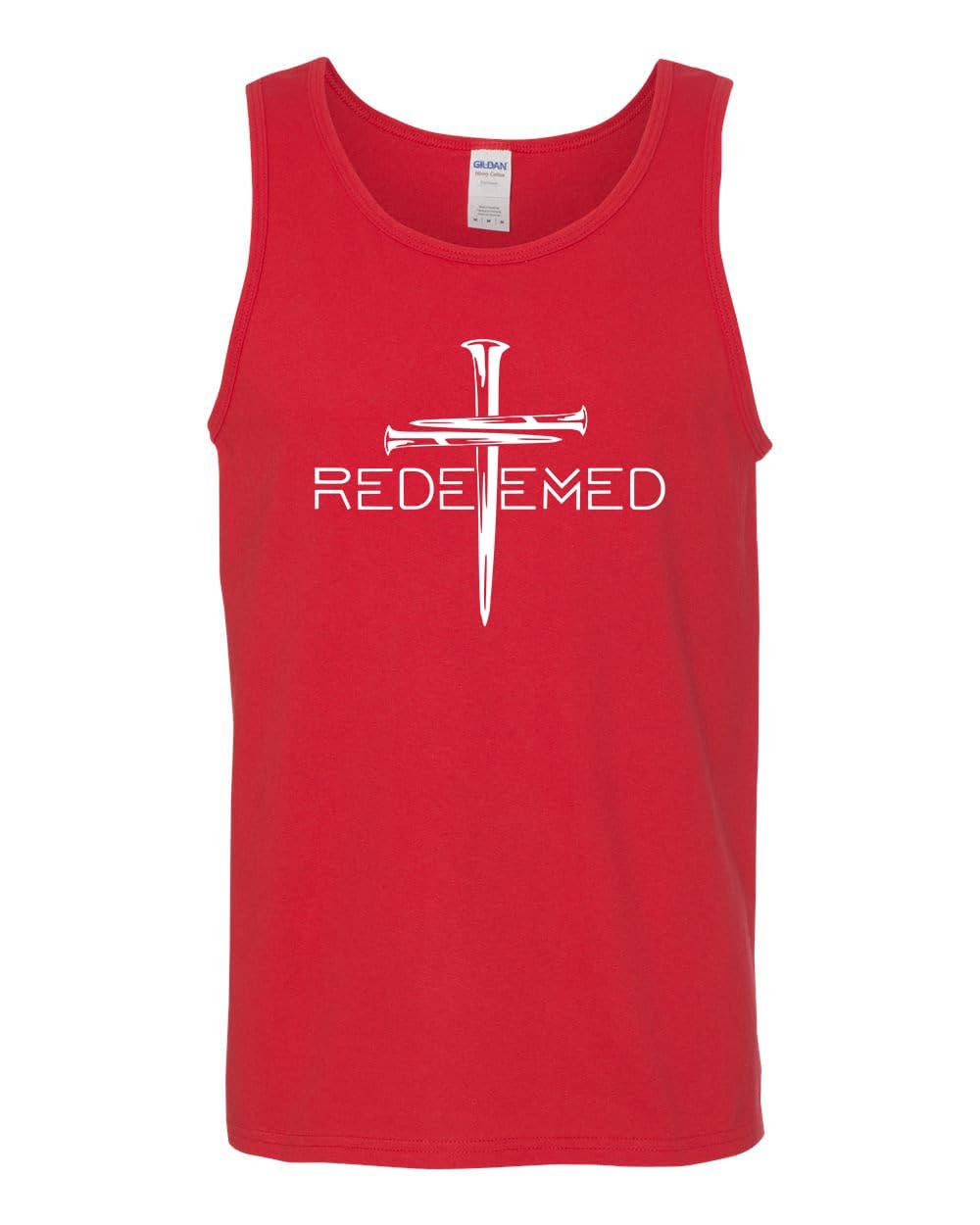 Redeemed Cross Nails Mens Christian Tank Top