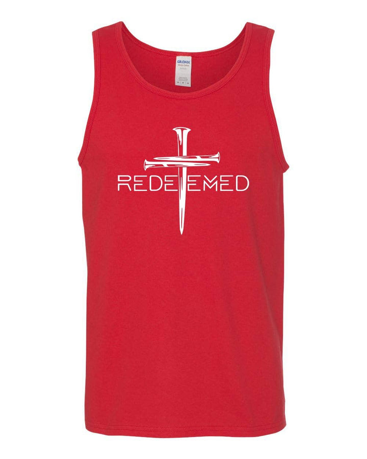 Redeemed Cross Nails Mens Christian Tank Top