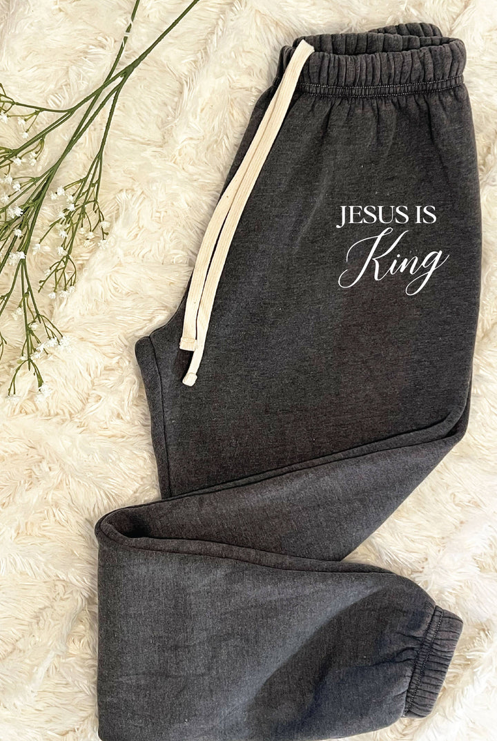 JESUS IS KING Mineral Jogger Sweatpants    : MINERAL BLACK / MEDIUM