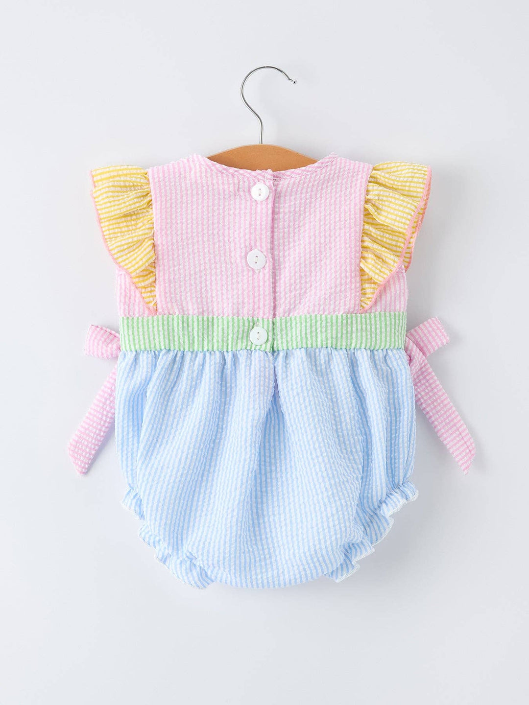 Jesus Loves Me "Embroidered Baby Girls Romper