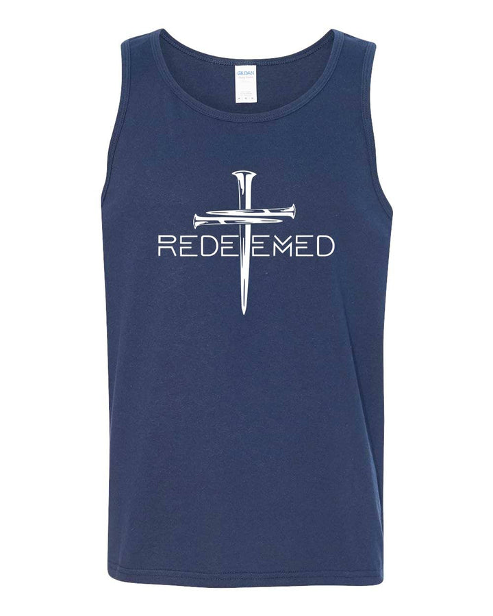 Redeemed Cross Nails Mens Christian Tank Top