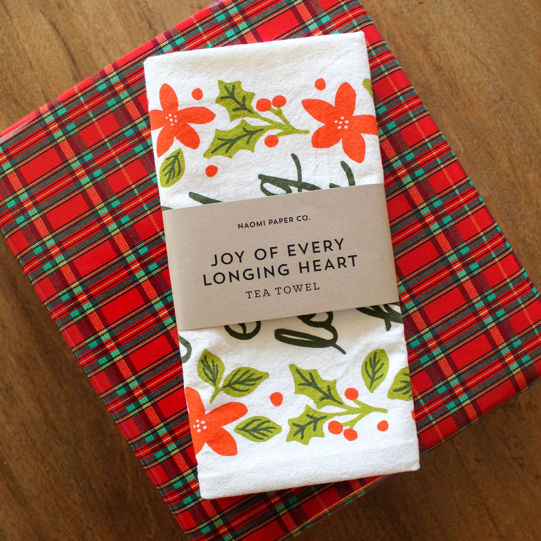 Naomi Paper Co. - Joy of Every Longing Heart Christmas Tea Towel