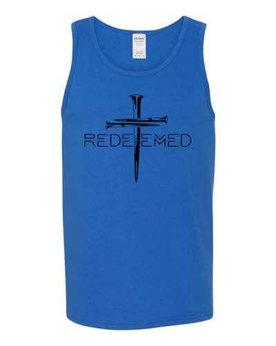 Redeemed Cross Nails Mens Christian Tank Top