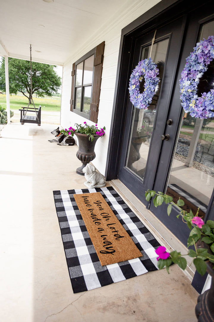 Modern Burlap - XL Doormat - You oh Lord have made a way (New Length)