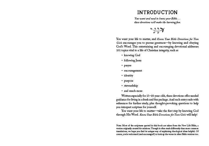 Barbour Publishing, Inc. - Know Your Bible Devotions for Teen Girls