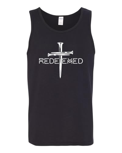Redeemed Cross Nails Mens Christian Tank Top