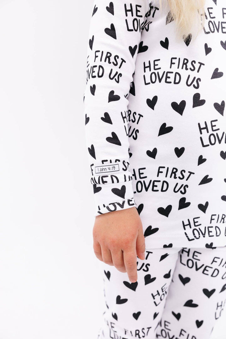 Holy Pals - He First Loved Us PJ Long Sleeve Set Cotton
