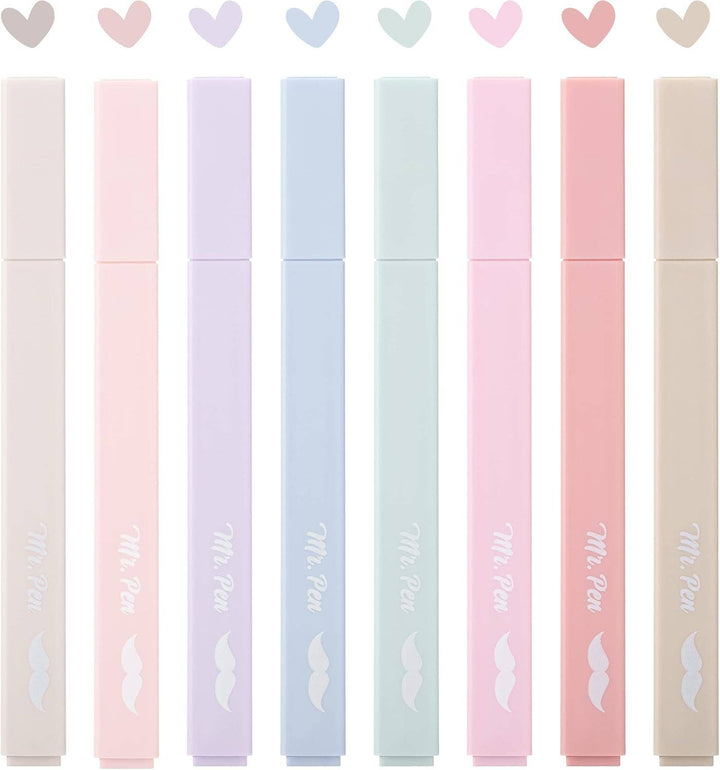 Mr. Pen - Aesthetic Highlighters, Pastel, 8 Pack