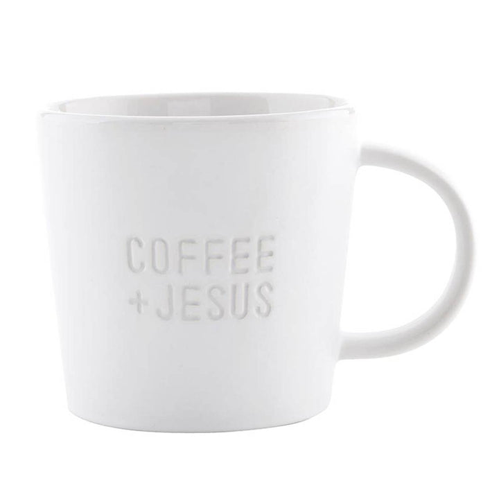 Face to Face Ceramic Coffee Mug - Coffee + Jesus: Material