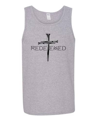 Redeemed Cross Nails Mens Christian Tank Top