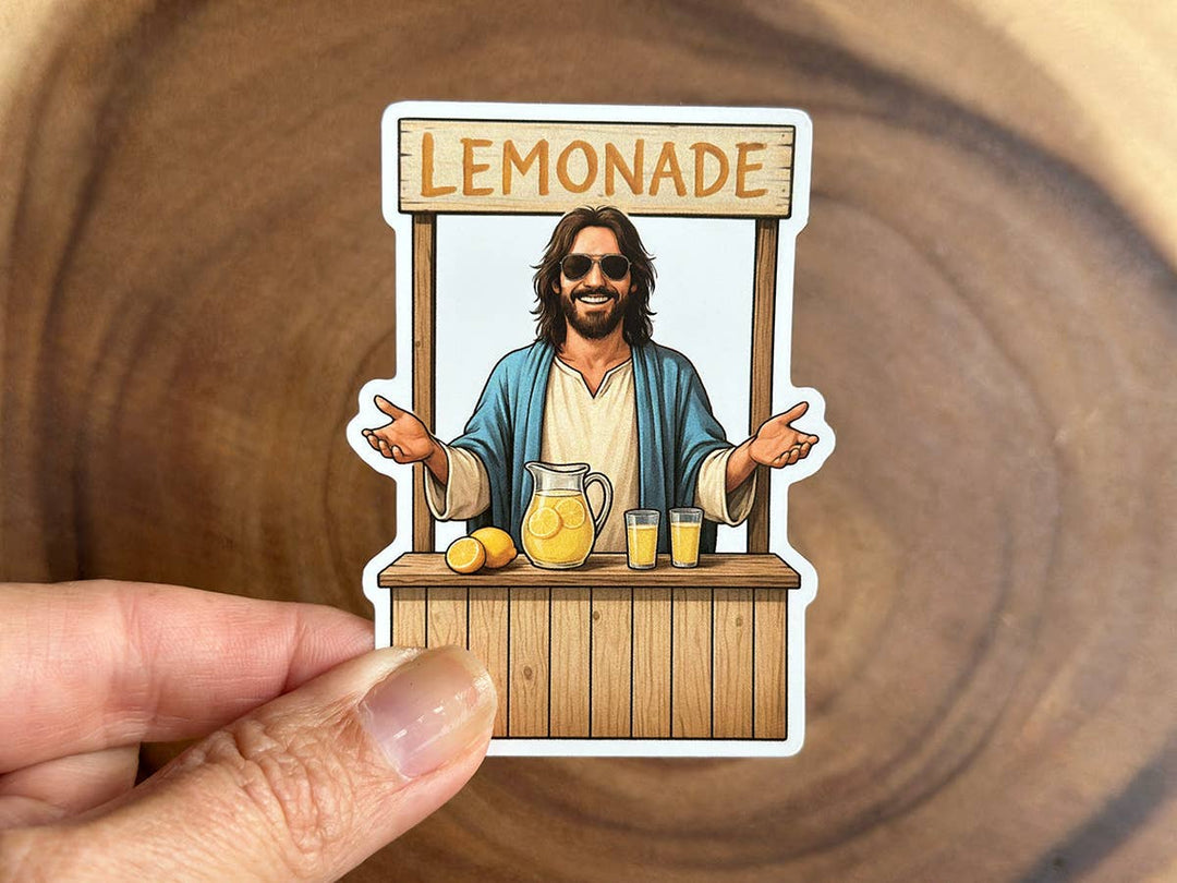 Missional Merch - Jesus Making Lemonade | Christian Sticker | Stickers Funny