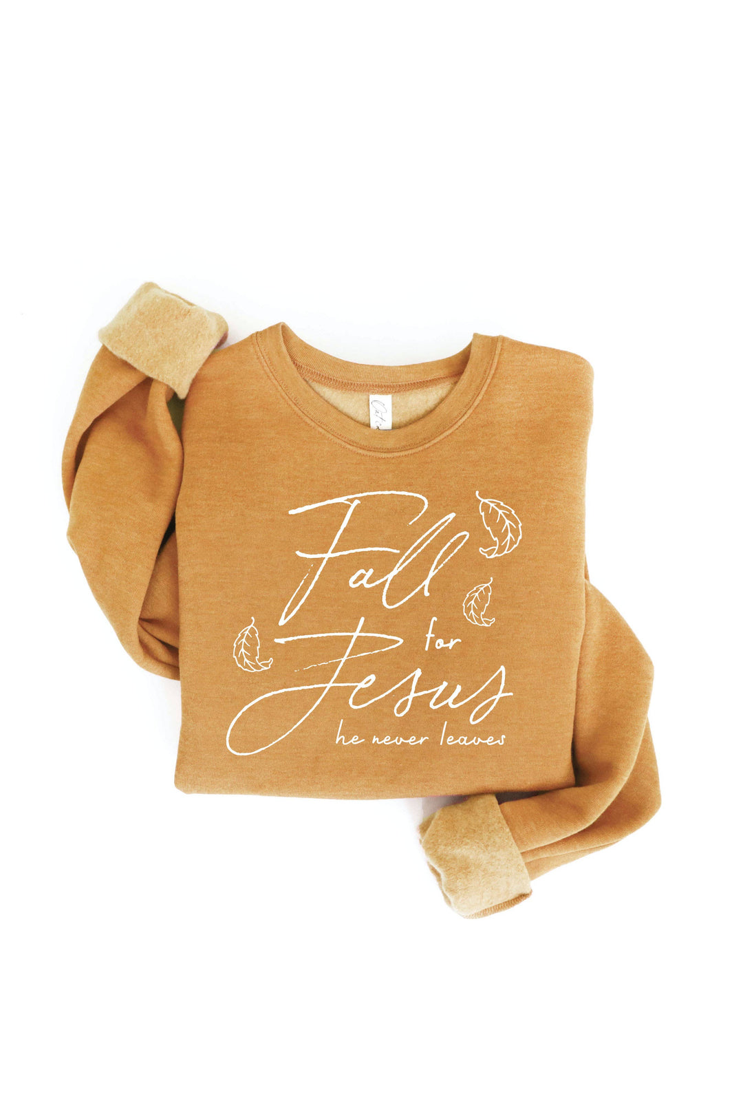 OAT COLLECTIVE - FALL FOR JESUS HE NEVER LEAVES Graphic Sweatshirt