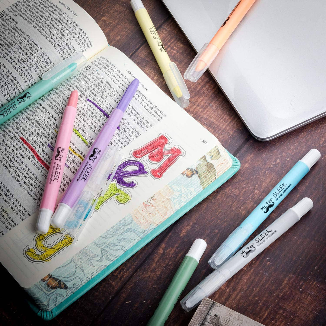 Mr. Pen - Gel Highlighters, No Bleed, 8 Pack