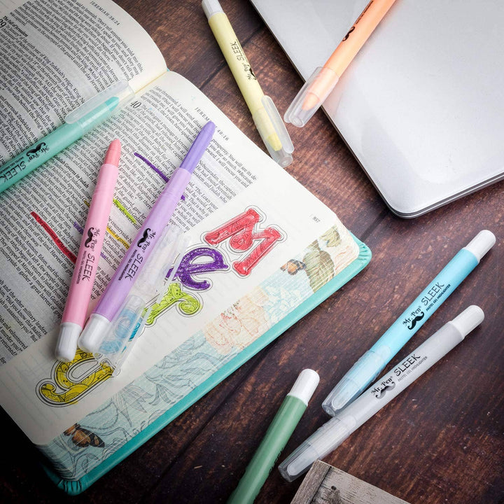 Mr. Pen - Gel Highlighters, No Bleed, 8 Pack