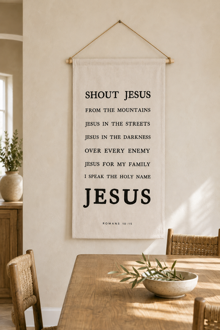Revelation Culture - I Speak Jesus Banner | Home Decor