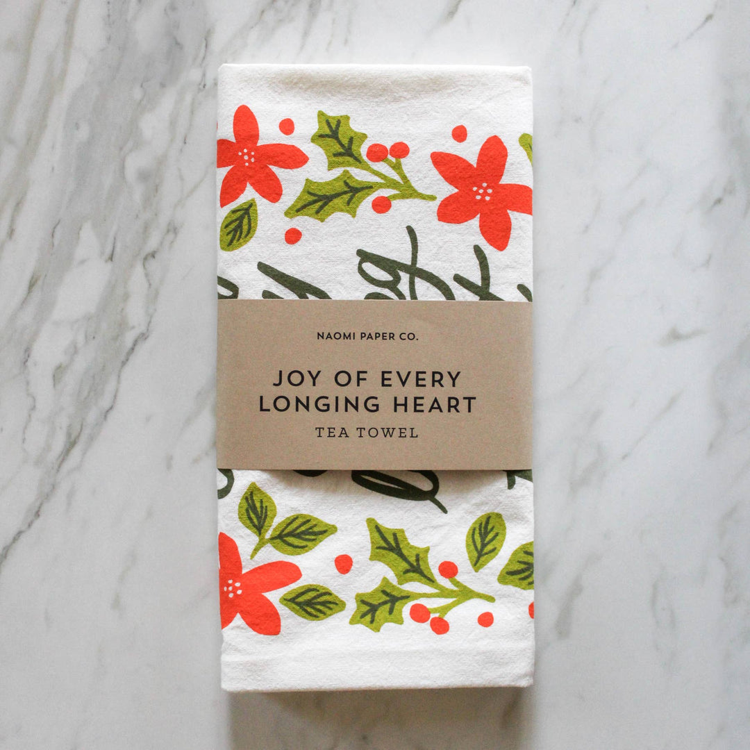 Naomi Paper Co. - Joy of Every Longing Heart Christmas Tea Towel