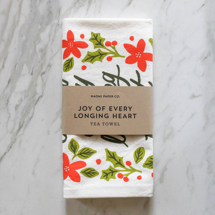 Naomi Paper Co. - Joy of Every Longing Heart Christmas Tea Towel