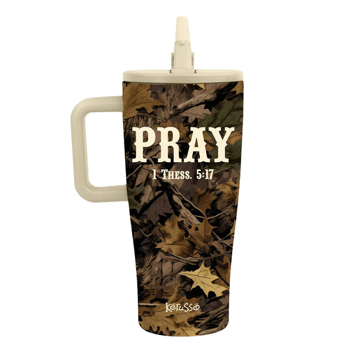 Kerusso - Kerusso 30 oz Stainless Steel Mug With Handle Pray Camo