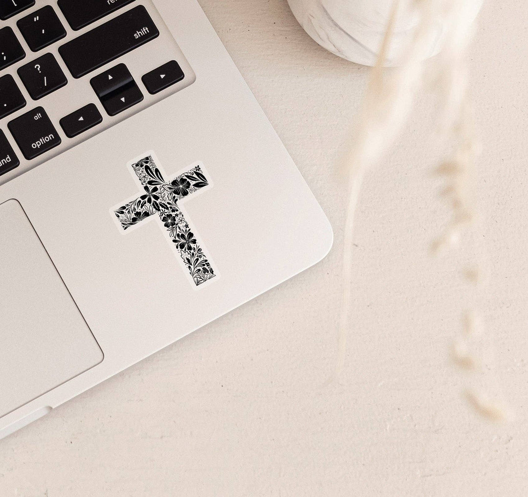 Cross Clear Vinyl Sticker