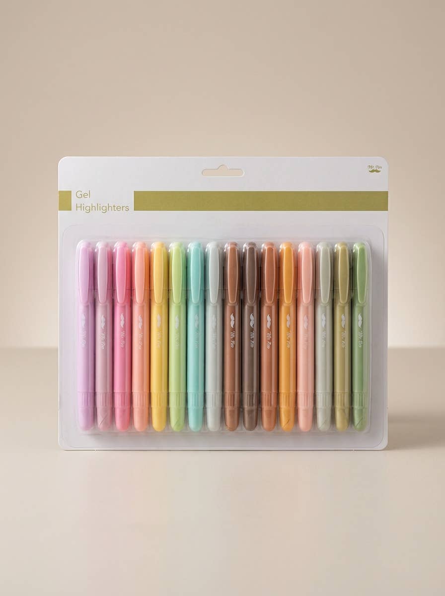 Mr. Pen - Gel Highlighters 16 Pack Vibrant Colors