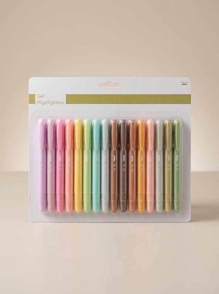 Mr. Pen - Gel Highlighters 16 Pack Vibrant Colors