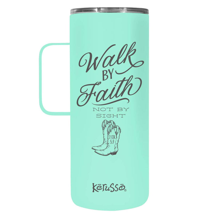 Kerusso - Kerusso 22 oz Stainless Steel Mug With Handle Walk By Faith