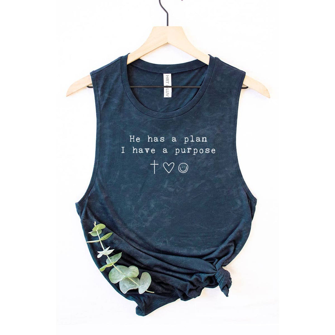 HE HAS A PLAN MINERAL GRAPHIC TANK TOP