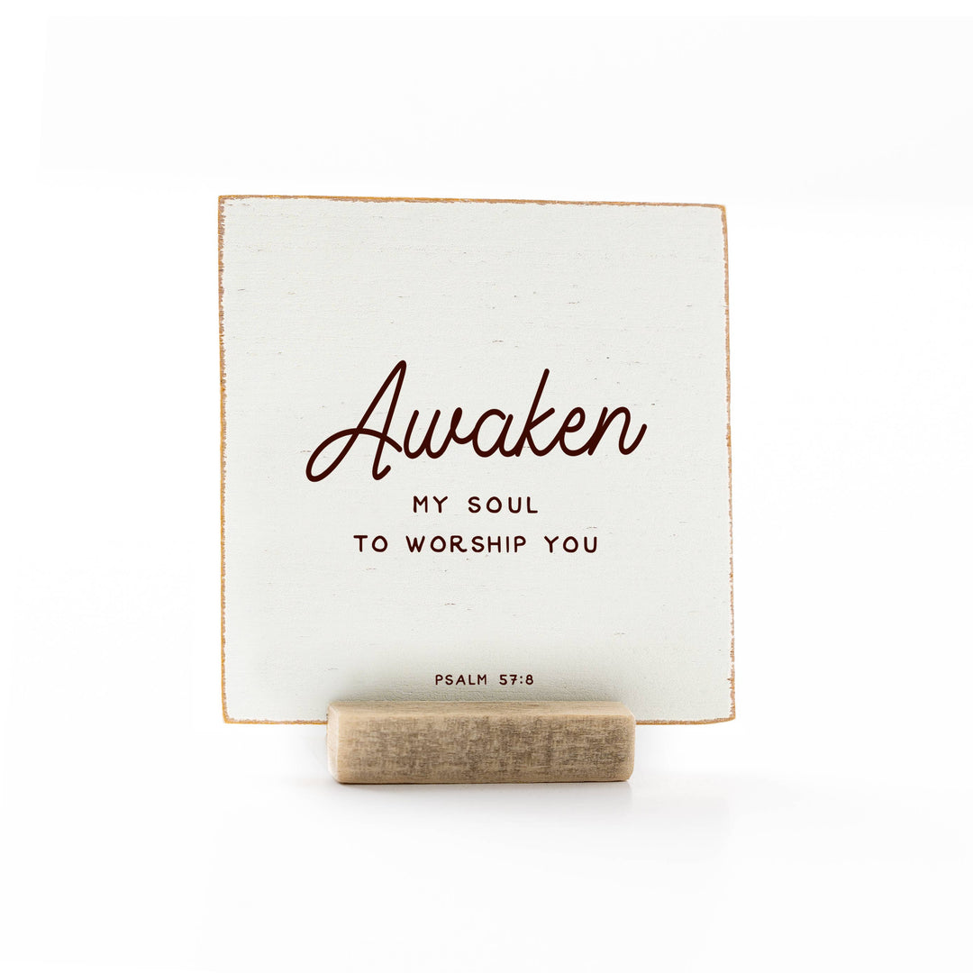 Revelation Culture - The Psalms | Scripture Message Wood Flat Card | 4 x 4"