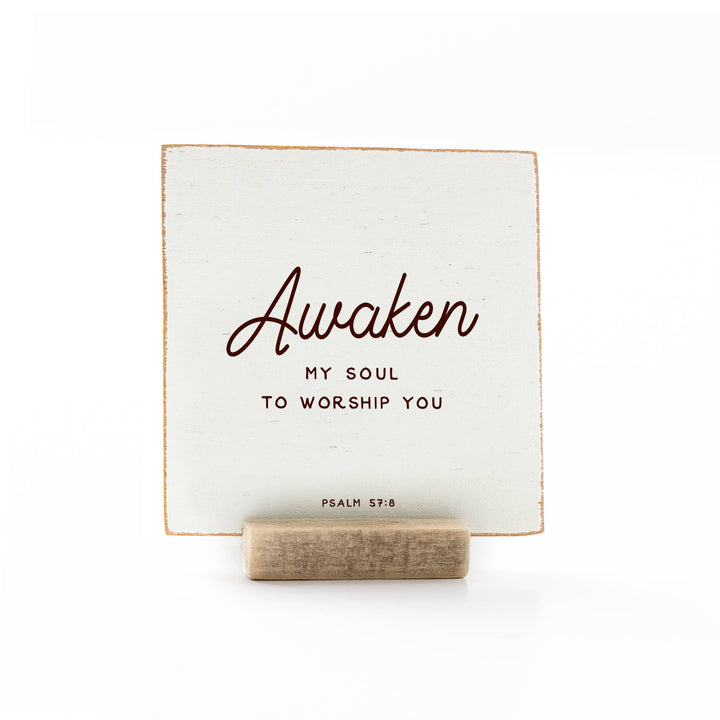 Revelation Culture - The Psalms | Scripture Message Wood Flat Card | 4 x 4"