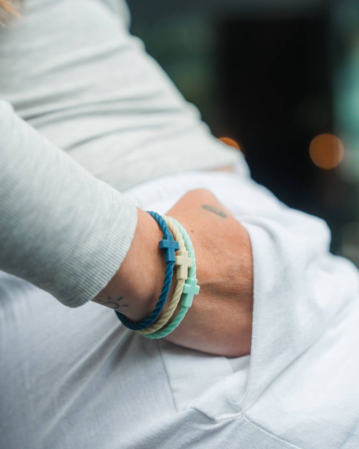 In God We Must - Infinity Cross Bracelets- Salt &amp; Surf