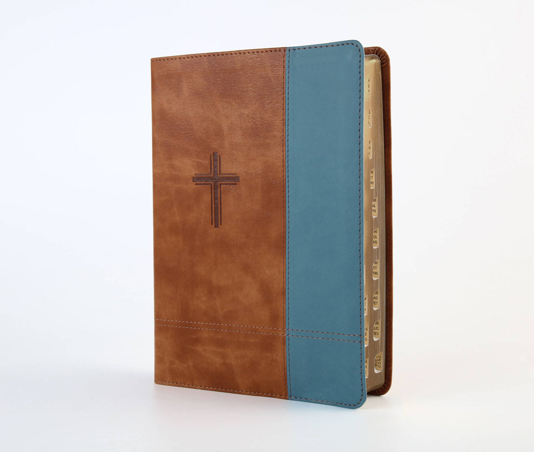 Barbour Publishing, Inc. - The Barbour Simplified KJV--Large Print [Rust &amp; Stone Cross]