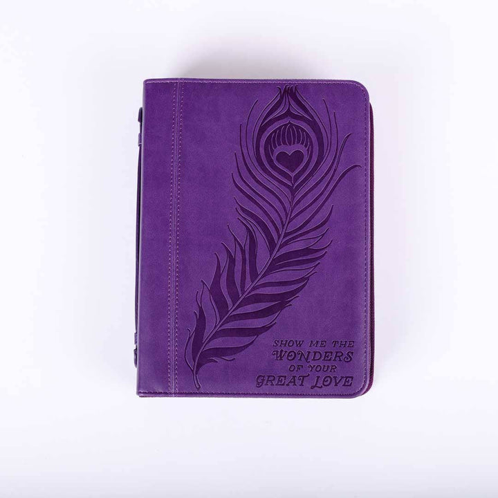 Swanson Christian Products - Bible Cover Imitation Leather Great Love Purple L