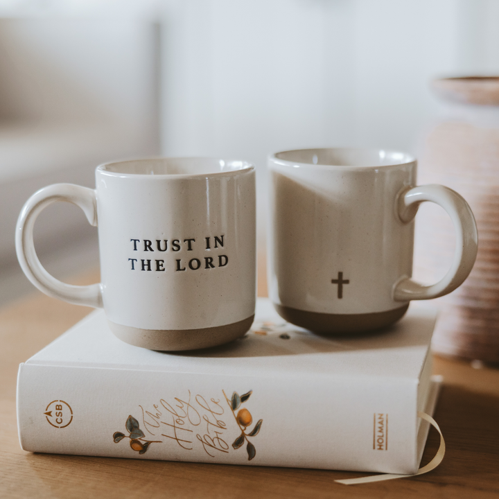 Cross Stoneware Coffee Mug - Home Decor &amp; Gifts