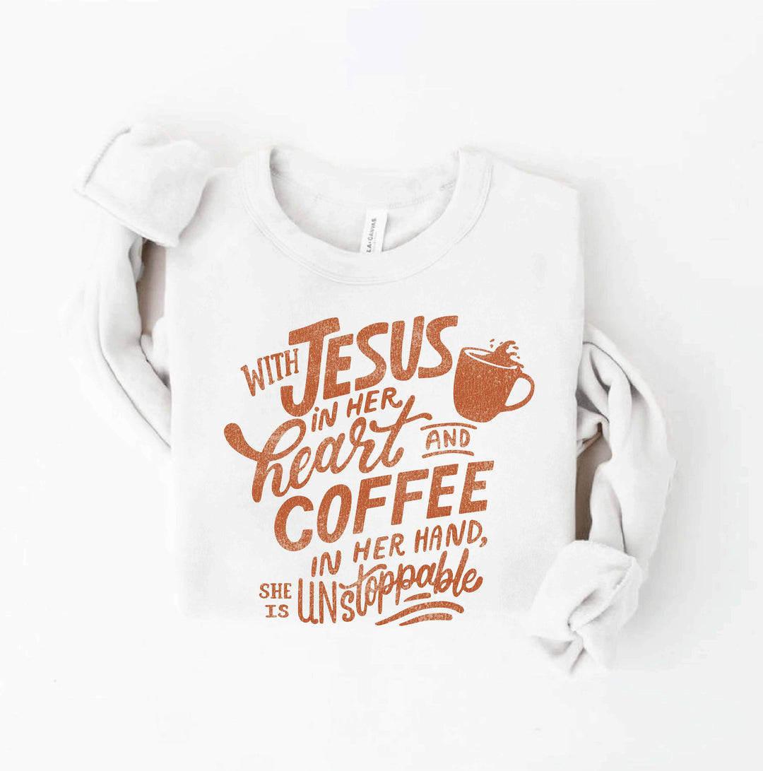 WITH JESUS IN HER HEART  Sweatshirt