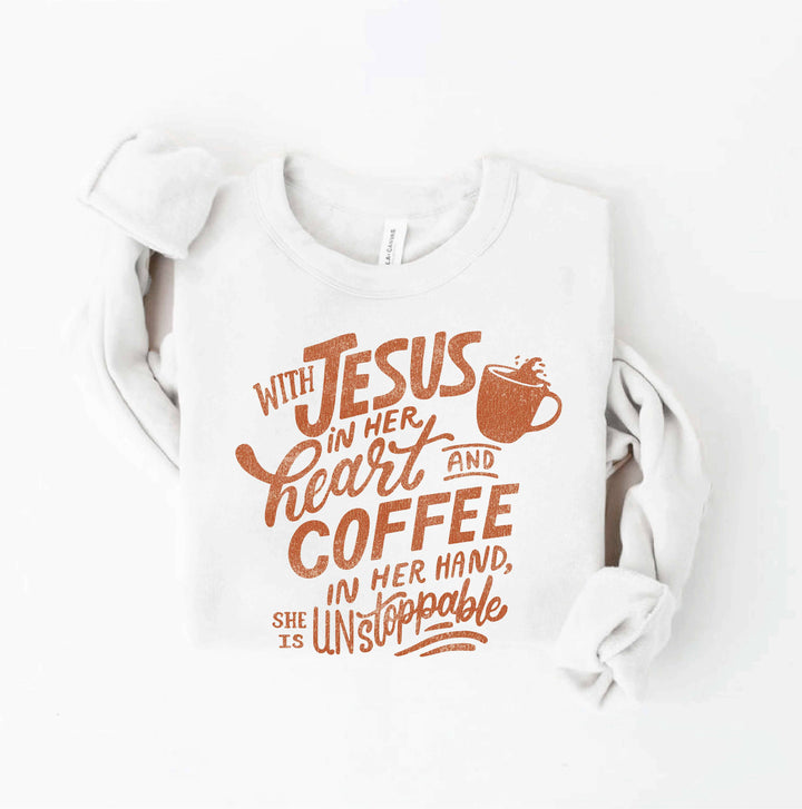 WITH JESUS IN HER HEART  Sweatshirt