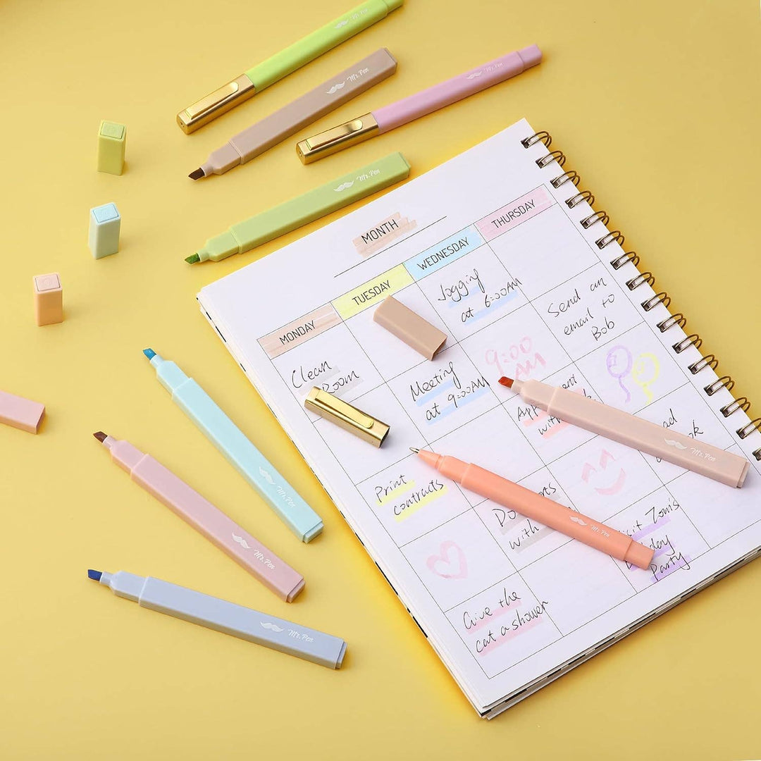 Mr. Pen - Bible Highlighters &amp; Pens No Bleed 16 Pack Pastel