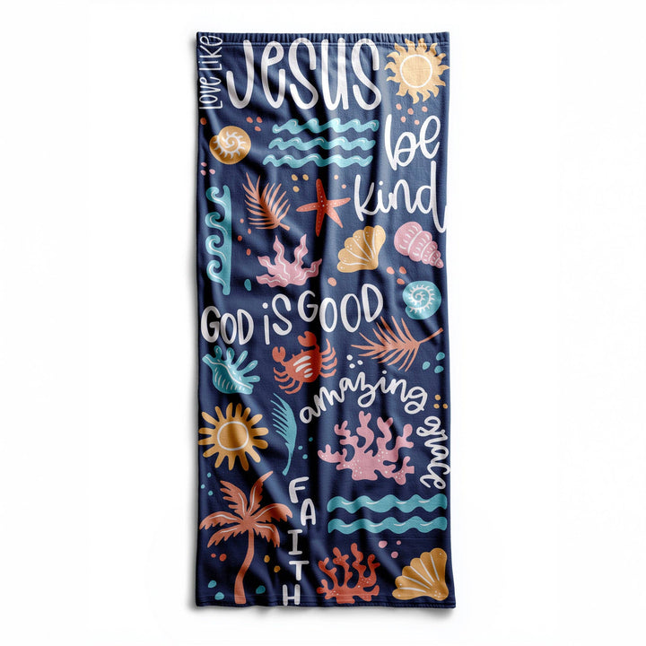 Love Like Jesus Beach Towel