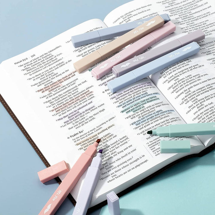 Mr. Pen - Aesthetic Highlighters, Pastel, 8 Pack