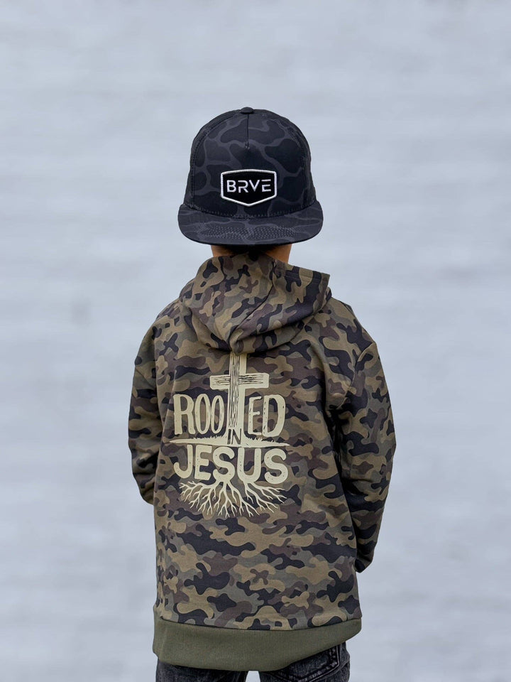 BRVE by Fletch - Rooted In Jesus Kids Hoodie