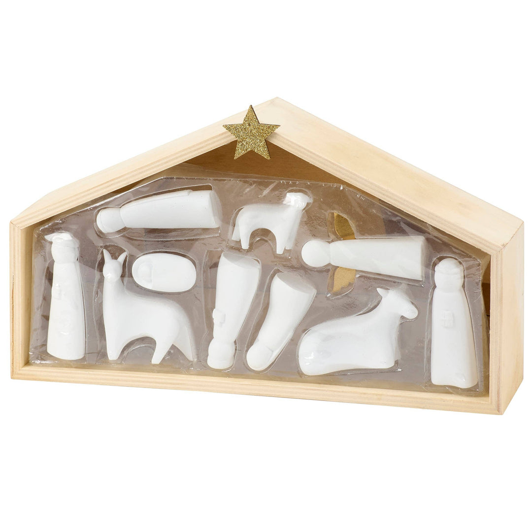 Primitives by Kathy - Stoneware Nativity Sitter