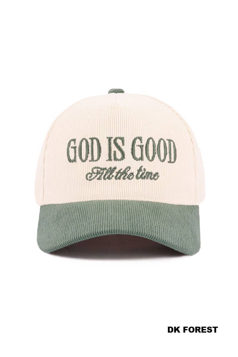 42POPS - `Jesus Lettering Two Tone Corduroy Cap
