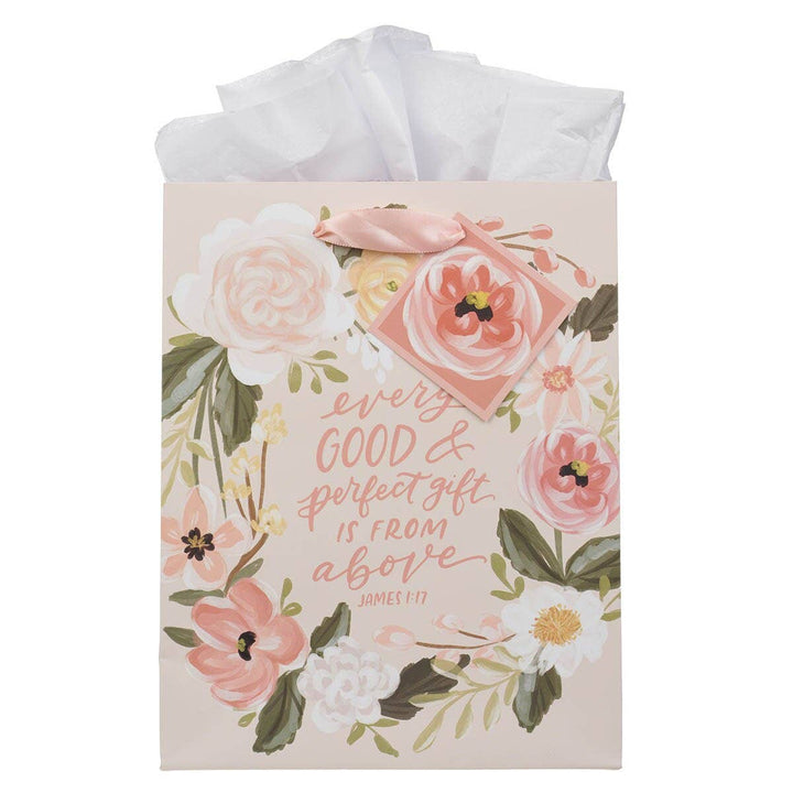Christian Art Gifts - Gift Bag MD Every Good &amp; Perfect Gift James 1:17