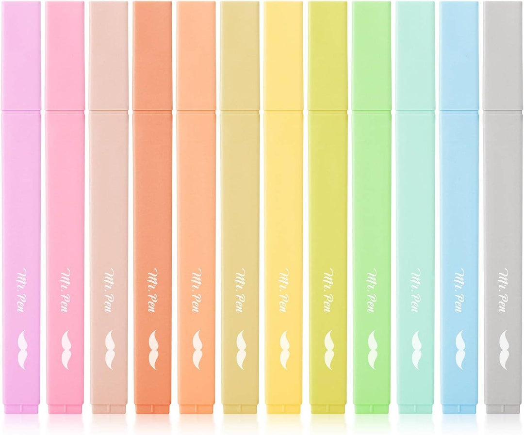 Mr. Pen - Highlighters 12 Pack Macaron