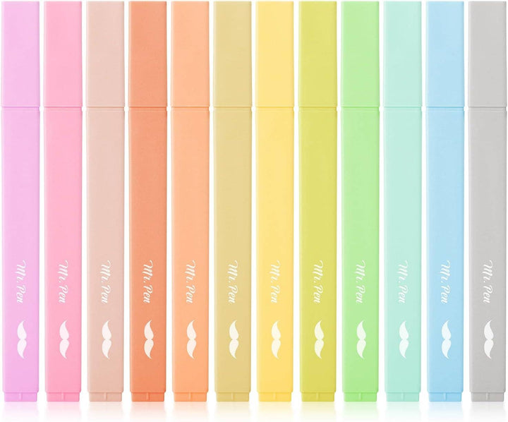 Mr. Pen - Highlighters 12 Pack Macaron