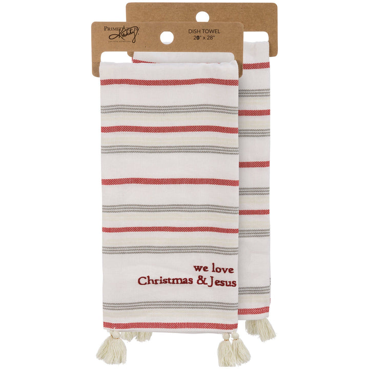 Primitives by Kathy - We Love Christmas &amp; Jesus Kitchen Towel